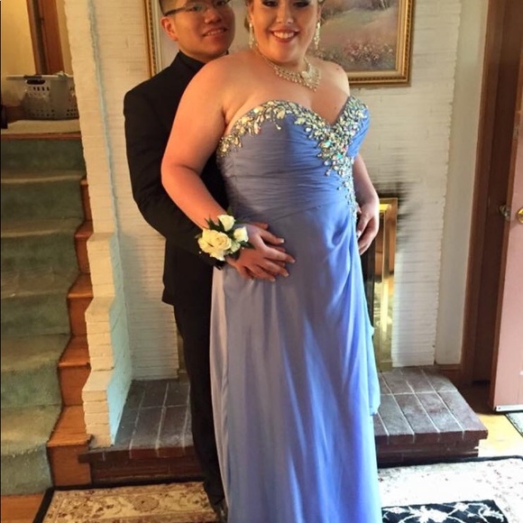 🔥👗 Kiss Kiss Formal Periwinkle Prom Dress - Picture 4 of 8